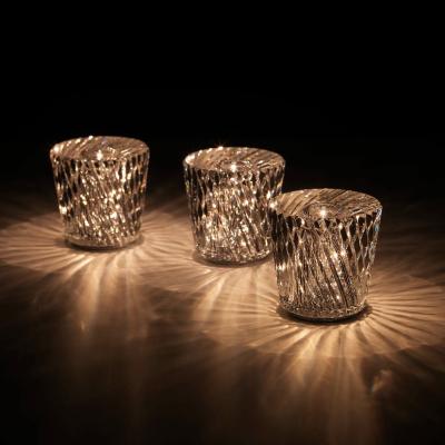 China Lighting Creative Crystal Bedroom Bedside Charging Mini LED Night Light Table Lamp Functions Restaurant Bar Warm Mood Light Small for sale