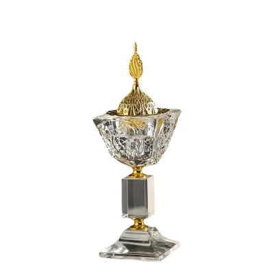 China Europe Factory Direct Supply Custom Crystal Incense Burner Single Craft Crystal Fashion for sale