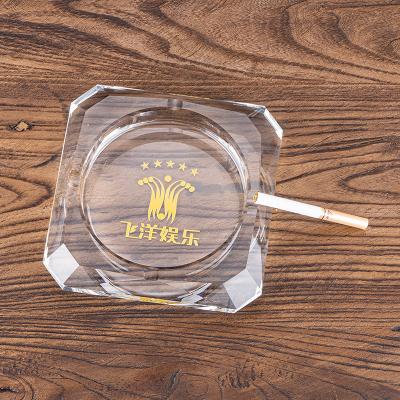 China High Quality Customizable Home Decor Europe Anti Fly Ash Crystal Ashtray Living Room Office for sale