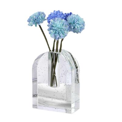 China Nordic style Central Statistical Institute of Europe vase flower arrangement living room decoration K9 creative glass crystal vase ornaments for sale