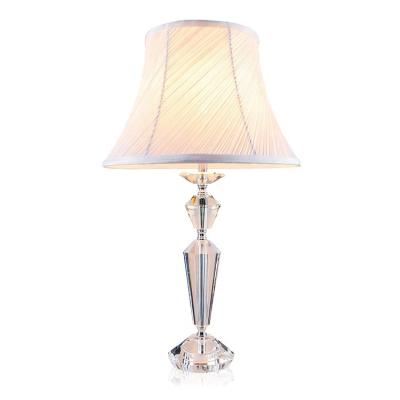 China Modern minimalist style pleated decorative crystal lamp dresser lampshade/hotel table lamp reading lamp for sale