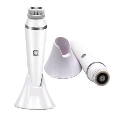 China DEEP CLEANSING Electric Massage Rotating Deep Pore Brush 4 in 1 Replaceable Head Facial Cleansing Brush for sale