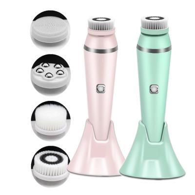 China 4 Heads Skin Care Machine Rotation Brush Multifunctional Deep Cleansing Face Home Cleansing Brush new products from lexintong for sale