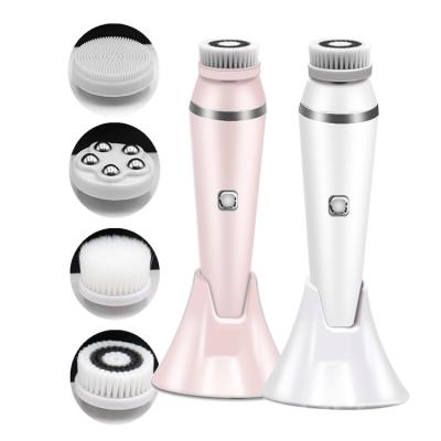 China Unisex Spin Exfoliators Electric Handheld Ultrasonic Deep Cleansing Sonic Facial Cleansing Brush for sale