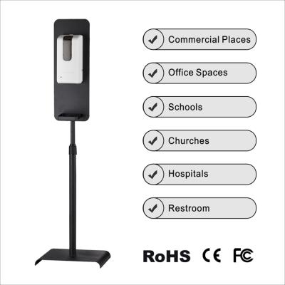 China Modern Bathroom Soap Holder for Free Standing Water Automatic Hand Sanitizer Dispenser Bathroom Kitchen Hotel Hospital, Hotel Metal Black for sale