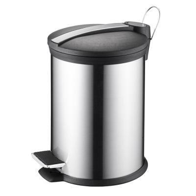 China Sustainable 8L Stainless Steel Metal Bathroom Trash Cans for sale