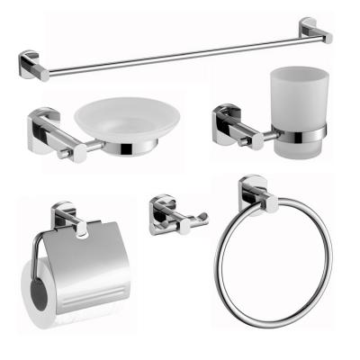 China Sustainable Wall Mounted Chrome Finished Zinc Bathroom Accessory Set for sale