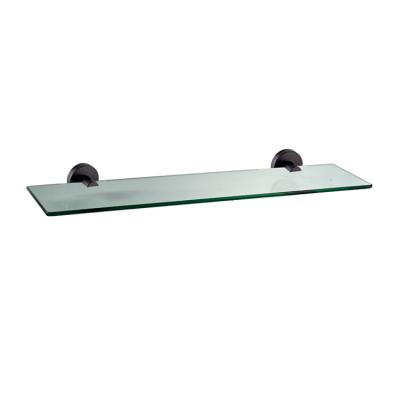 China Bathroom 304 SS Stainless Steel Single Tier Glass Shelf for sale