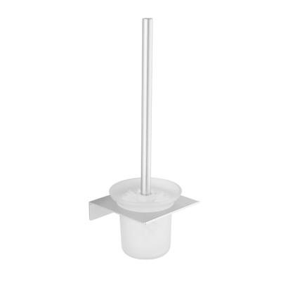 China Modern Wall Mounted With Aluminum Sticker Bathroom Toilet Brush With Holder for sale