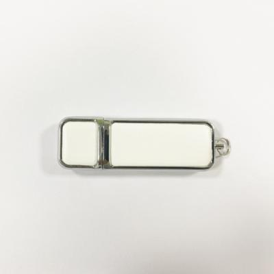 China Factory High Quality USB Leather Leather With Custom Laser Or Print Logo Flash Drive With White Case for sale