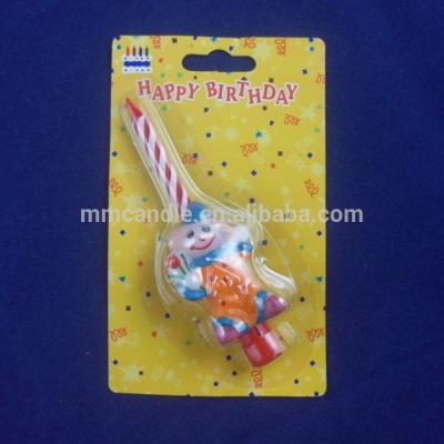 China Music magic birthday candle, happy birthday candle, clown candle for sale