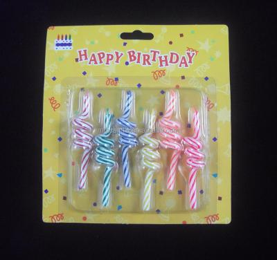 China 2018 other various color sprial candles/birthday stick sprial candle for sale