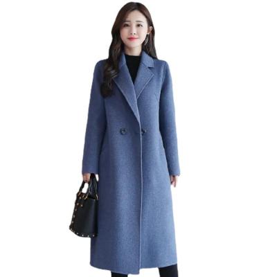 China Breathable Women Long Sheath Elegant Winter Woolen Coat Button Down Luxury Long Coat For Women for sale