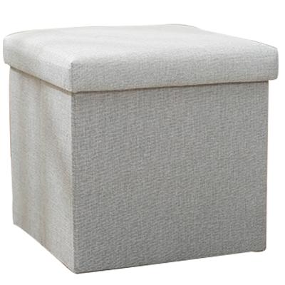 China Febric Foldable Retail Multifunctional Small Folding Stool Home MDF Storage Ottoman for sale