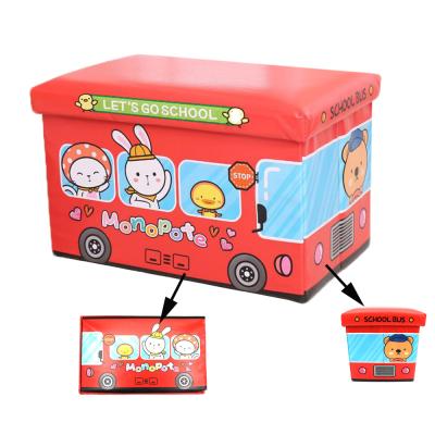 China Lovely Good Quality Dust Proof Foldable Eco-friendly Kindergarten Gifts Sneak Folding Storage Ottoman for sale