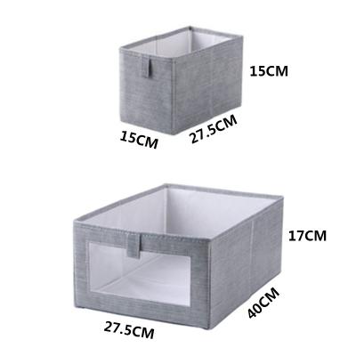 China Viable Hot Selling Amazon Cardboard Folding Cotton Canvas Fabric Storage Box for sale