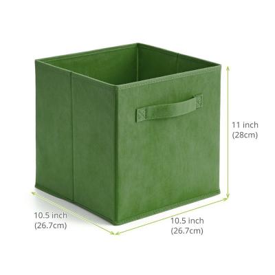 China New Viable Home Colorful Cube Folded Nonwoven Fabric Toy Storage Box for sale