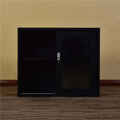 China Modern Metal Small Cabinets With Glass Sliding Door Storage Wardrobe for sale