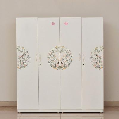 China Environmental friendly steel frame 4 door metal wardrobe almirah designs with price for sale