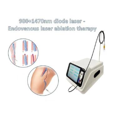 China Skin tightening 980+1470nm laser varicose veins machine medical /leg vein treatment for varicose vein with laser for sale