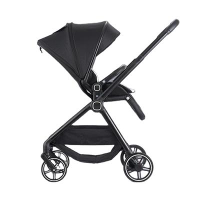 China Landscape Adjustable Baby High Seat Stroller Luxury Compact Reversible Folding Baby Stroller With Extended Canopy for sale