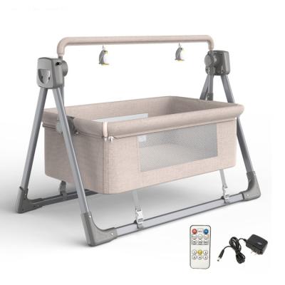 China Modern Portable Foldable Smart Swing Cradle Electric Baby Bed for sale