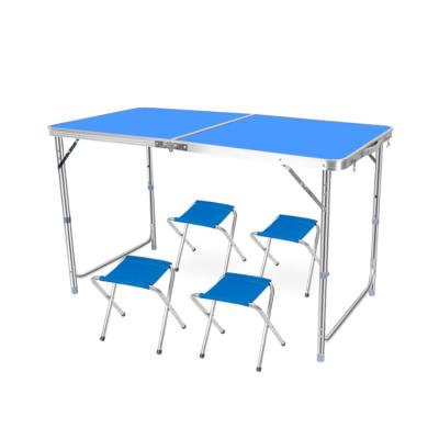 China Modern aluminum portable height picnic table folding desk table and adjustable camping chairs set for sale