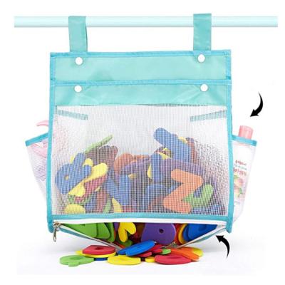 China Modern Bathroom quick dry bath toy organizer bathtub mesh bath toy holder, bath toy storage net bag for tubs for sale