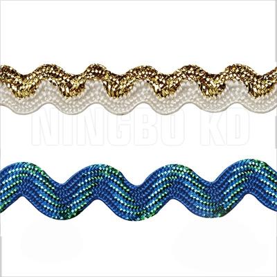 China Sustainable Metallic Wire Zig Zag Lace Trim Type for sale