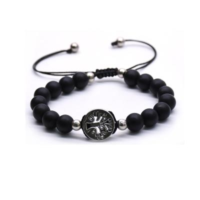 China Male And Female Fine Black Jewelry Bead Tree Of Life Bracelet Adjustable Pull Rope Beaded BraceletBracelets & Bangles for sale