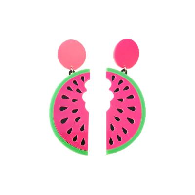 China European and American watermelon cute alternative creative summer earrings Ackerley personality net red fresh jewelry small for sale