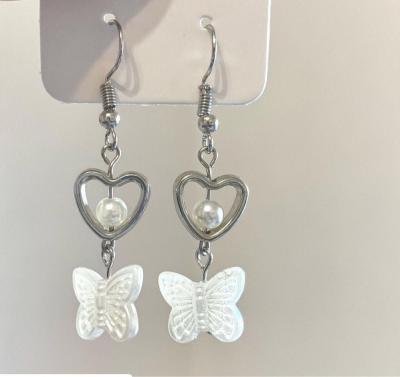 China European and American celebrity design of retro butterfly cute female tide of CIA earrings cold wind niche butterfly pendant online for sale