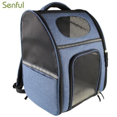 China Viable Breathable Backpack Pet Backpack Soft Sided Folding Backpack for sale