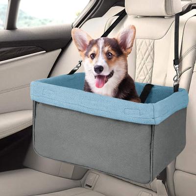 China Breathable Fleece Small Pet Car Seat Booster Animal Seat Airline Small Fleece Car Booster Seat for sale