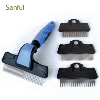 China Sustainable Pet Grooming Products Sweep Large Dog Cat Self Cleaning Comb Factory Direct Pet Brush for sale