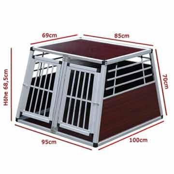 China Sustainable Hunde Box Dog Crate Aluminum Pet Cage Comfortable Dog Kennel for sale