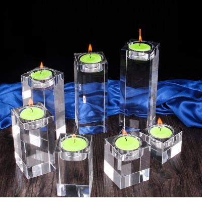 China Home Decoration Candle Holders Lotus Articles Cheap Crystal Lotus Tealight Glass Votive Candle Holder for sale