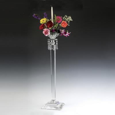 China Luxury Wedding Flower Stands Crystal Flower Stands Wedding Centerpieces for sale