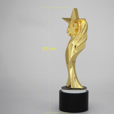 China China Crystal Metal Trophy Star Trophy Award Presentation Party Gift Box With Free Engraving for sale