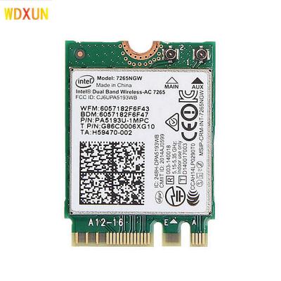 China LAPTOP dual band for Wireless-AC wifi network card 802.11ac Intel 7265 7265NGW AC7265 7265AC 867Mbps 2X2 NGFF BT 4.0 WWlan for sale