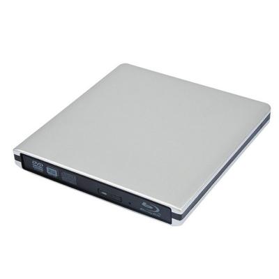 China Ultra-thin USB 3.0 Blu-ray External Aluminum Blu-ray Drive Burner BD-RE CD/DVD RW Burner Can Play 3D 4K Blu-ray Disc for Laptop Computer for sale