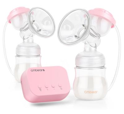 China BPA free low price double breast pump with two bottles pump electric type hot sale infant pump for sale