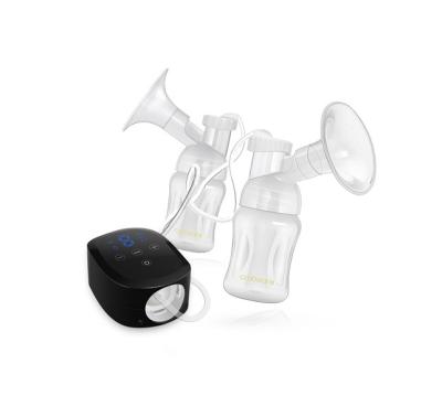 China BPA Free 2020 New Small LCD Machine Double Breast Pump Two Flange Size Bottle Milk Pump for sale