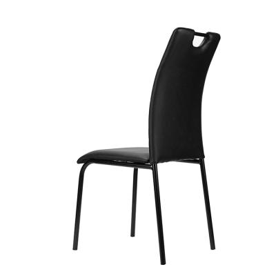 China Other Factory Wholesale Cheap Banquet PU Black Powder Coating Metal Dining Chair for sale