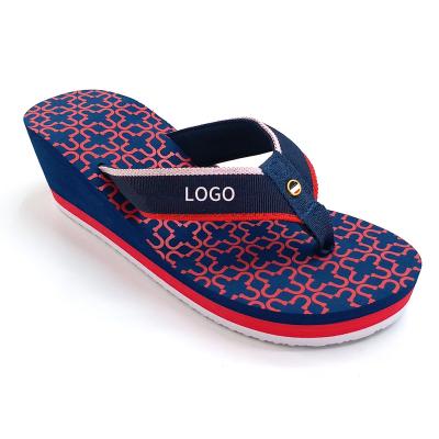 China Fashion Trend EVA Foam Custom Logo Comfortable Male Slippers Slides Home Outdoor Beach Printed Men Flip Flops for sale