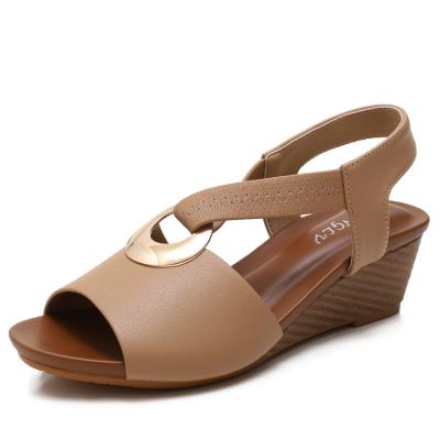 China Designer Round Wedge Sandals Women Shoes Summer Sandal Fashion Women Sandals for sale