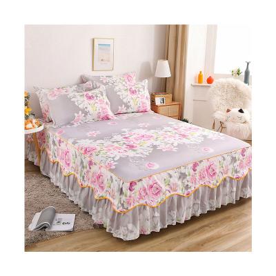 China Home Bed Skirt Bed Skirt For Hotel And Home Use 1800 Count Yarn Microfiber for sale