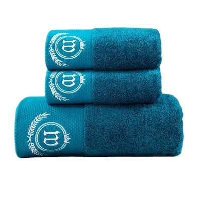 China Hilton Organic Cotton Baby Cotton 100% Eco-Friendly Antimicrobial Embroidery Cheap Face Bath Towel for sale