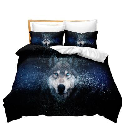 China Nondisposable Wholesales Custom Printed Photo Printing Flat Sheet Kids Beds Bedding Set Animal Duvet Cover for sale