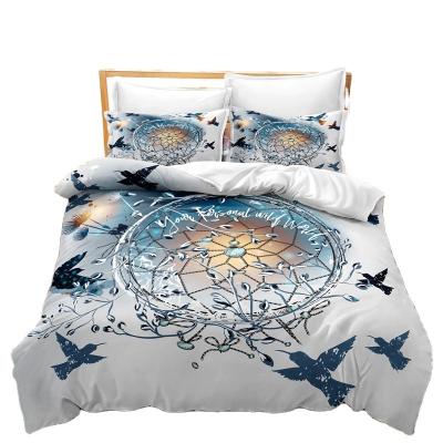 China Nondisposable Wholesales Customized 3d Digital Dreamy Floral Bohemian Duvet Cover for sale